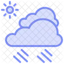 Cloudy Sky Duotone Line Icon Icon