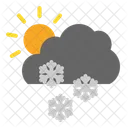 Cloudy Snowy Day Weather Forecast Local Weather Icon