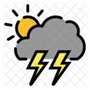 Cloudy Stormy Day Weather Forecast Local Weather Icon