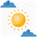 Cloudy Sun Weather Sun Icon