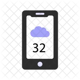 Cloudy Temperature Check  Icon