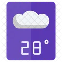 Cloudy Thermometer  Icon