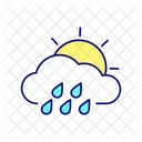 Cloudy Weather With Rainfall Icon