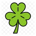 Irish Shamrock Leaf Icon