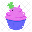 Party Dessert Bakery Food Clover Cupcake Icon