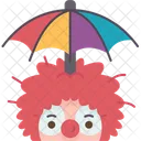 Clown Umbrella Circus Icon