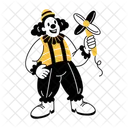 Clown Jester Circus Character Icon