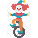 Clown Unicycle Comedian Icon