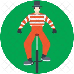 Clown Bicycle  Icon