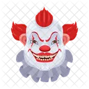 Gruseliger Gesichtsvektor Clowngesicht Bose Charaktere Symbol