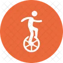 Acrobatic Clown Cycle Funambulism Icon