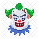 Vecteur De Visage Effrayant Visage De Clown Personnages Malefiques Icône