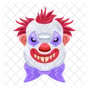 Vecteur De Visage Effrayant Visage De Clown Personnages Malefiques Icône