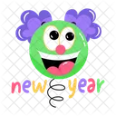 New Year Clown Face Joker Face Icon
