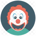 Clown Felice Faccia Bianca Burlone Del Circo Icon