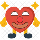 Clown Heart Clown Funny Icon