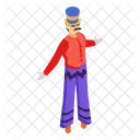 Stilts Joker Circus Icon