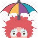 Clown Umbrella Circus Icône