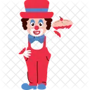 Clown with Pie  Icon