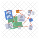 Investigation Wall Crime Board Red String Icon