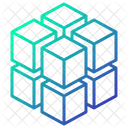 Cluster Geometric Cube Icon
