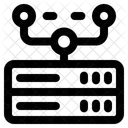 Cluster De Reseau Noeud Grille Icône
