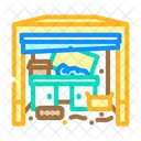 Cluttered Messy Garage Icon