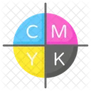 Cmyk Colors Cyan Icon