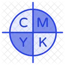 Cmyk Colors Cyan Icon