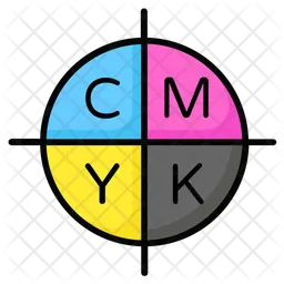 Cores cmyk  Ícone