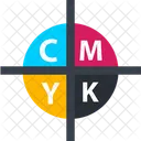 CMYK Farbe CMYK Druck Farbdruck Symbol