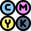 Icmyk Cmyk 색상 아이콘