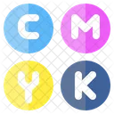 Icmyk Cmyk 색상 아이콘