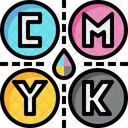 Cmyk 색상 오프셋 아이콘