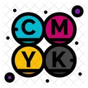 Cmyk 컬러 인쇄 아이콘