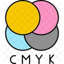 Cmyk 색상 색상 코드 아이콘
