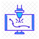 CNC Diagramm Laserdiagramm Laserstrahl Symbol