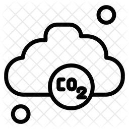 클라우드가 포함된 Co 2 In 버튼  아이콘