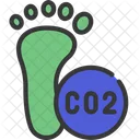 Pegada de Co2  Ícone