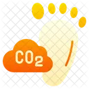 CO 2 Fussabdruck Kohlendioxid Umweltverschmutzung Symbol