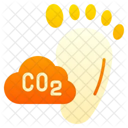 CO2-Fußabdruck  Symbol