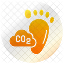 CO2-Fußabdruck  Symbol