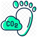 CO2-Fußabdruck  Symbol