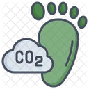 CO 2 Fussabdruck Kohlendioxid Umweltverschmutzung Symbol