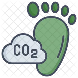 CO2-Fußabdruck  Symbol