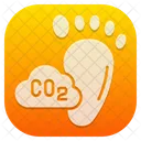 CO2-Fußabdruck  Symbol