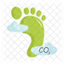 CO2-Fußabdruck  Symbol