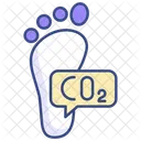 CO2-Fußabdruck  Symbol