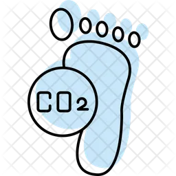 CO2-Fußabdruck  Symbol