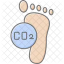 CO2-Fußabdruck  Symbol